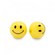 8mm Acryl Perlen Smiley Yellow